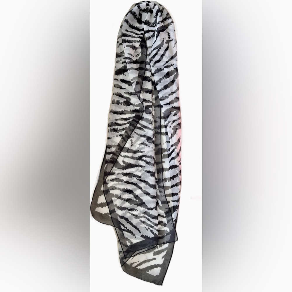 Chic Chiffon Long Zebra 🦓 Print Scarf